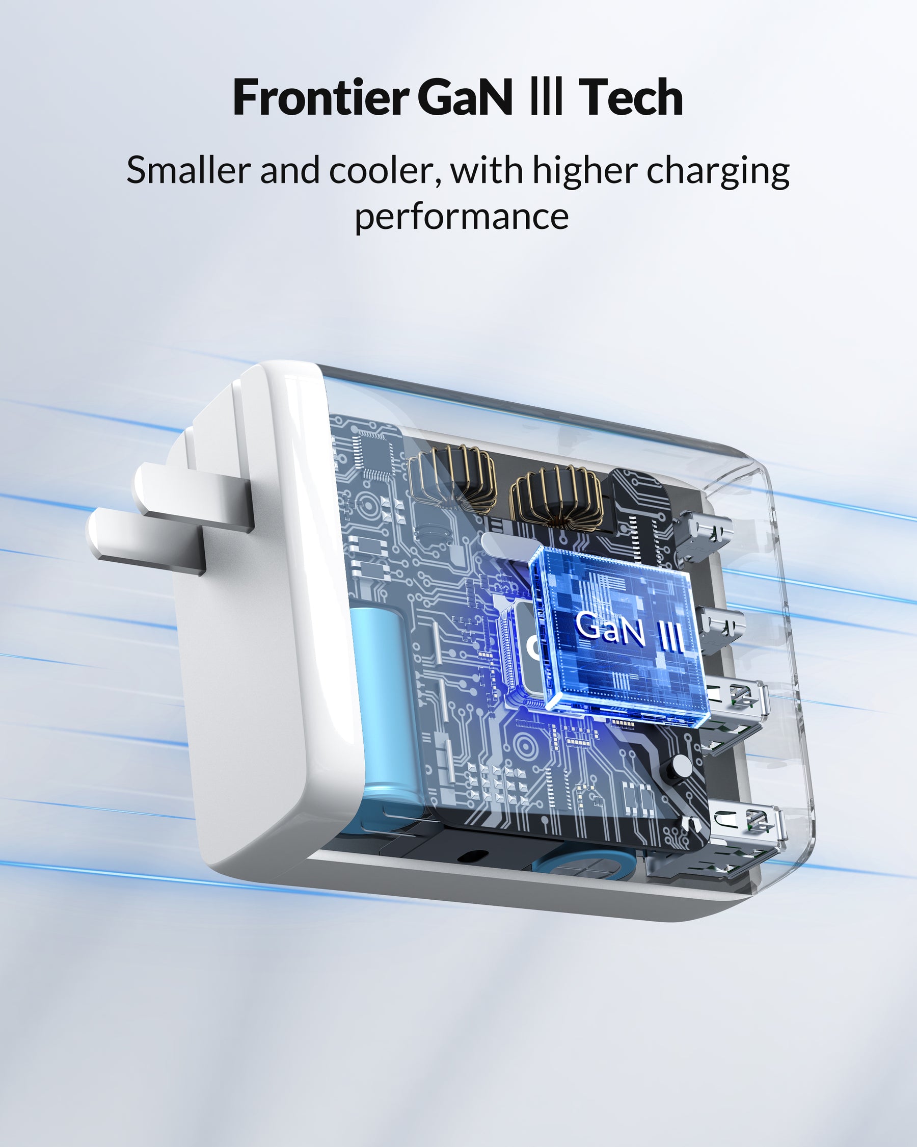 GaN III 120W 4-Port USB C Fast Charging Station