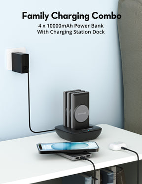 RAVPower 4 x 10000mAh Magpower Power Bank with Station RP-PB251