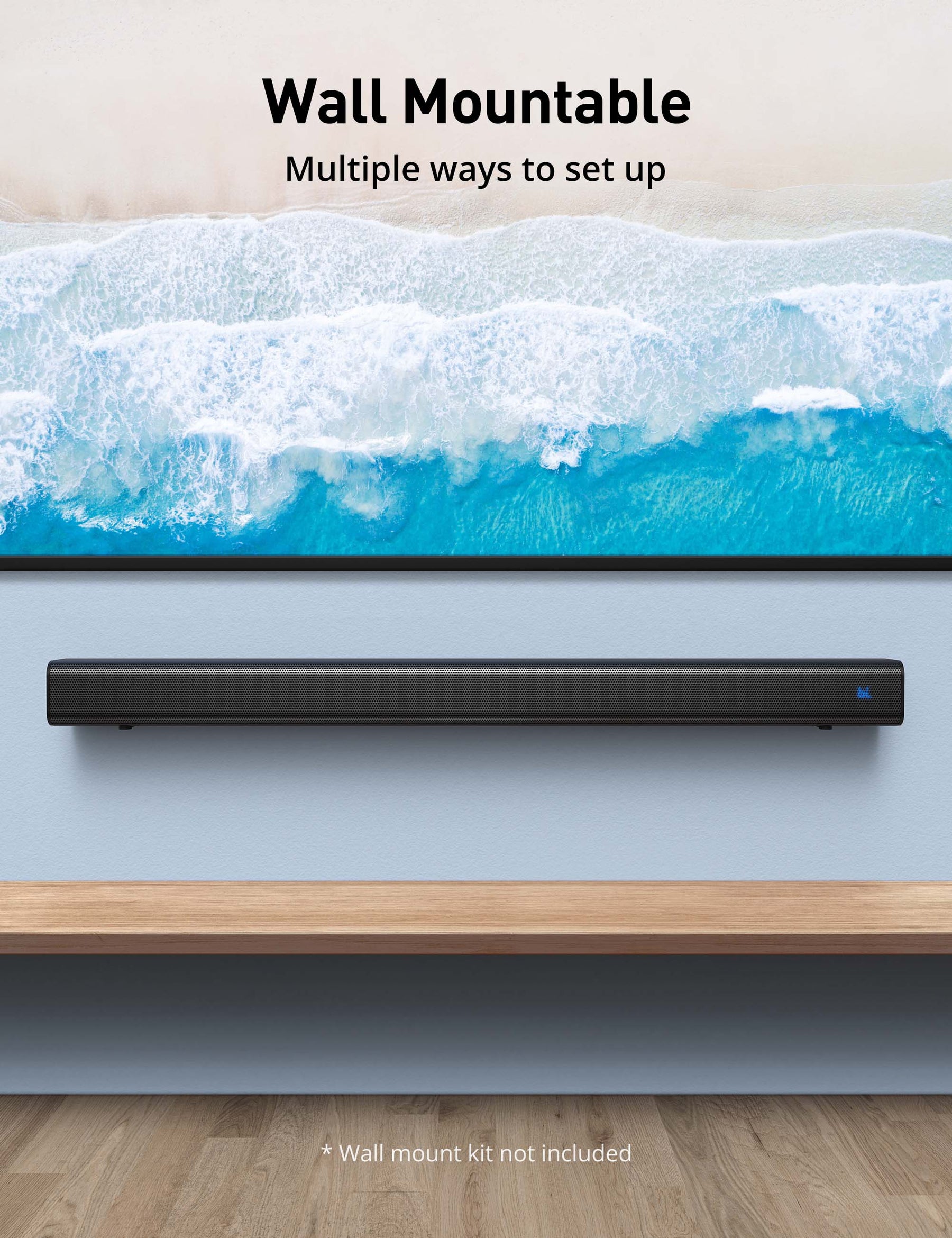 Evatronic Sound Bar for TV SK008, 32-inch Stereo 50W Sound Bar TV Speaker