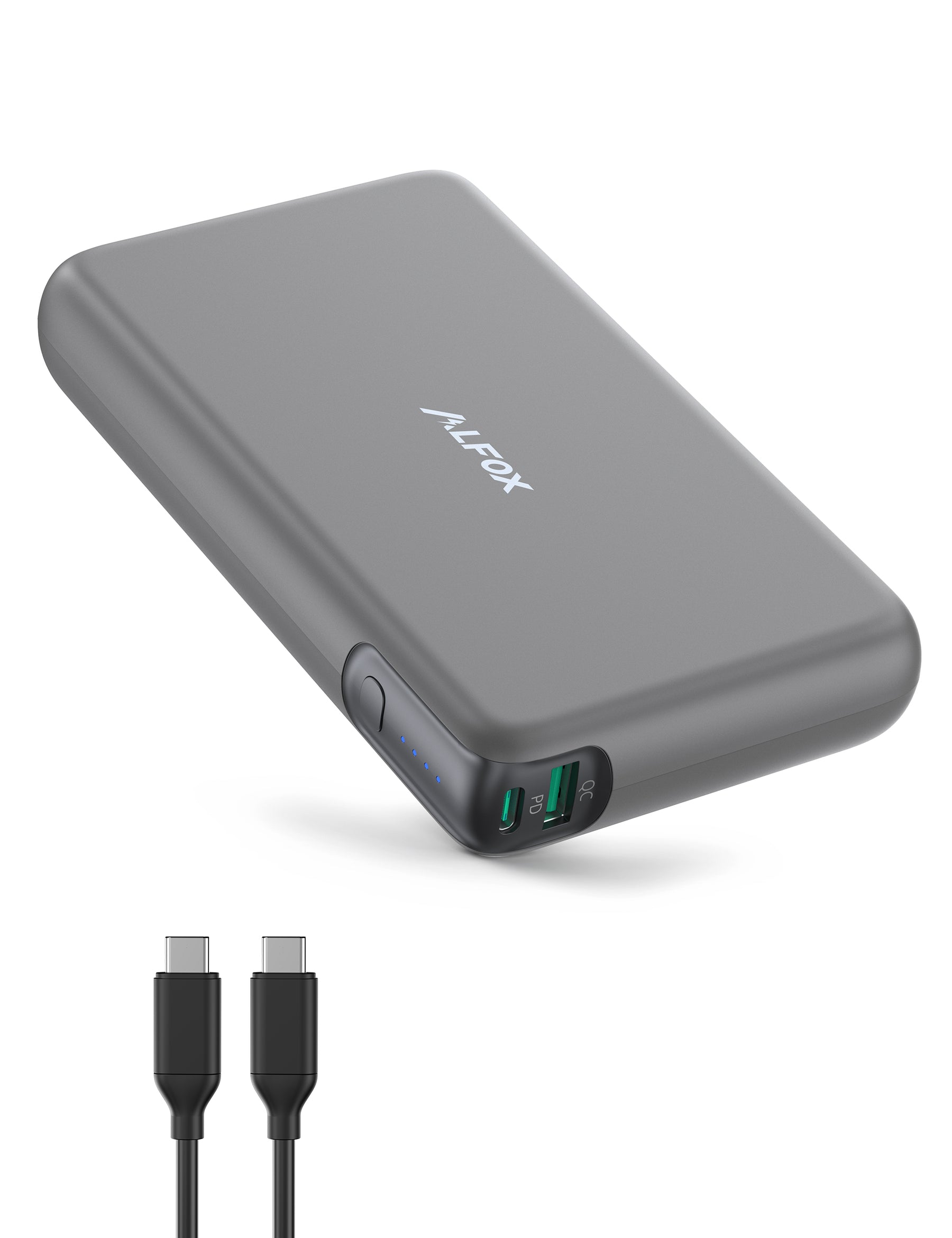 Alfox 30000mAh 100W 2-Port PD 3.0 + QC 3.0 Power Bank