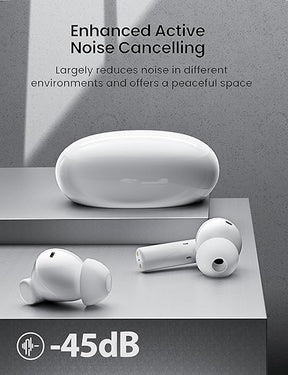 Evatronic Active Noise Cancelling Earbuds, True Wireless Earbuds IPX5 Waterproof 36 Hours Rich Bass, aptX Superior Sound Qualcomn QCC 3040, CVC 8.0 Noise-Cancelling Mics for Calls