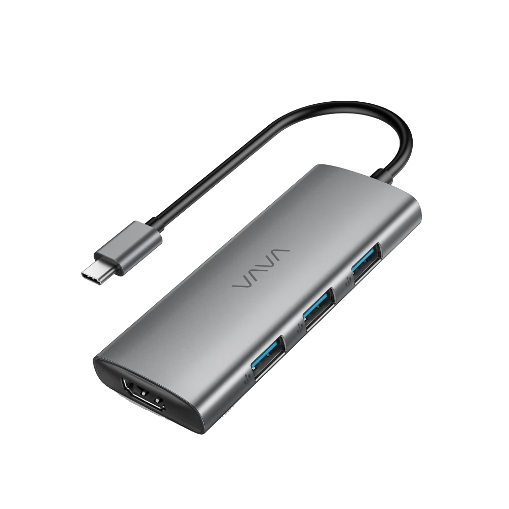 USB C Hub, 7-in-1 USB C Adapter with 100W Power Delivery Charging Port