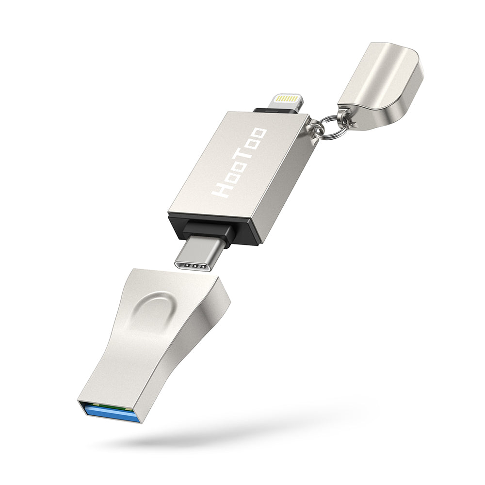 HooToo Flash Drive 3 in 1 External Drive, USB 3.1 Memory Backup Stick