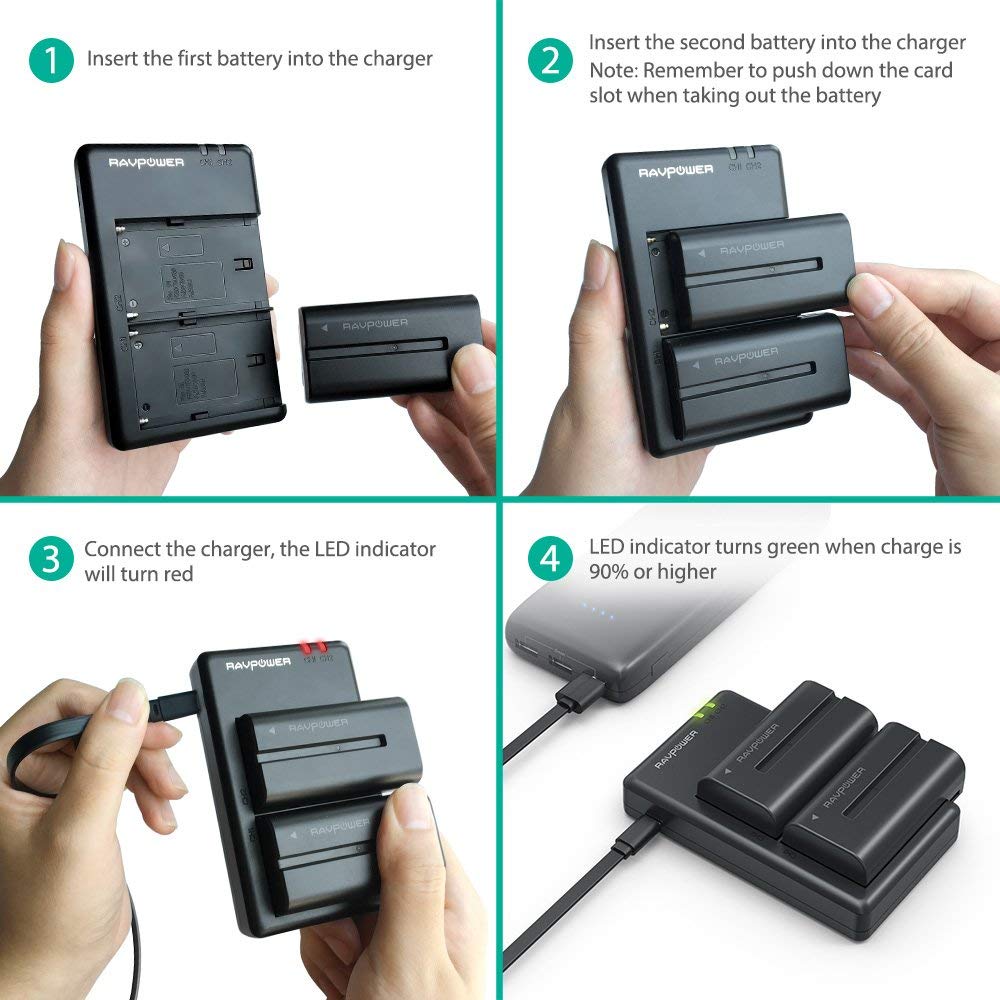 NP-F550 Battery Charger for Sony-RAVPower