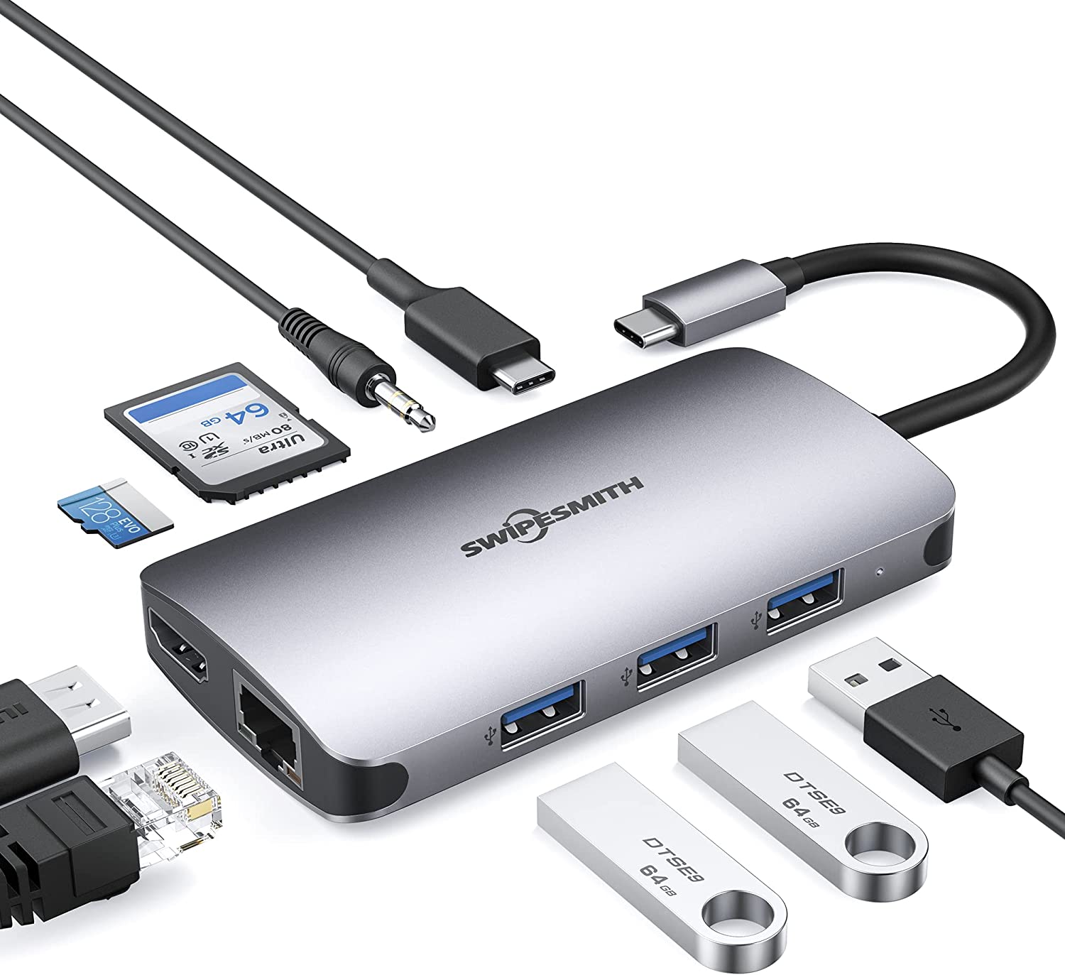 USB-C to USB-A: Adapters, Cables & Hubs