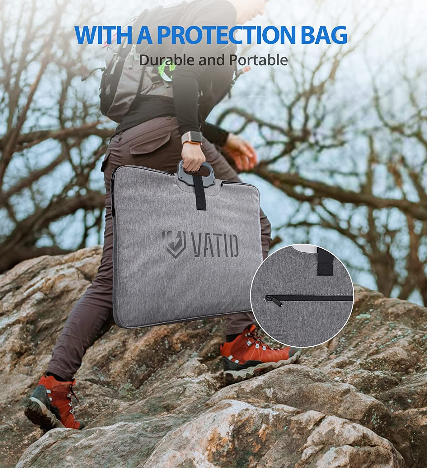 RAVPower VATID 120W Foldable Solar Panel Kit,Portable Solar Charger