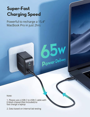 PD3.0 65W GaN Tech 2-Port USB C Fast Charger-RAVPower