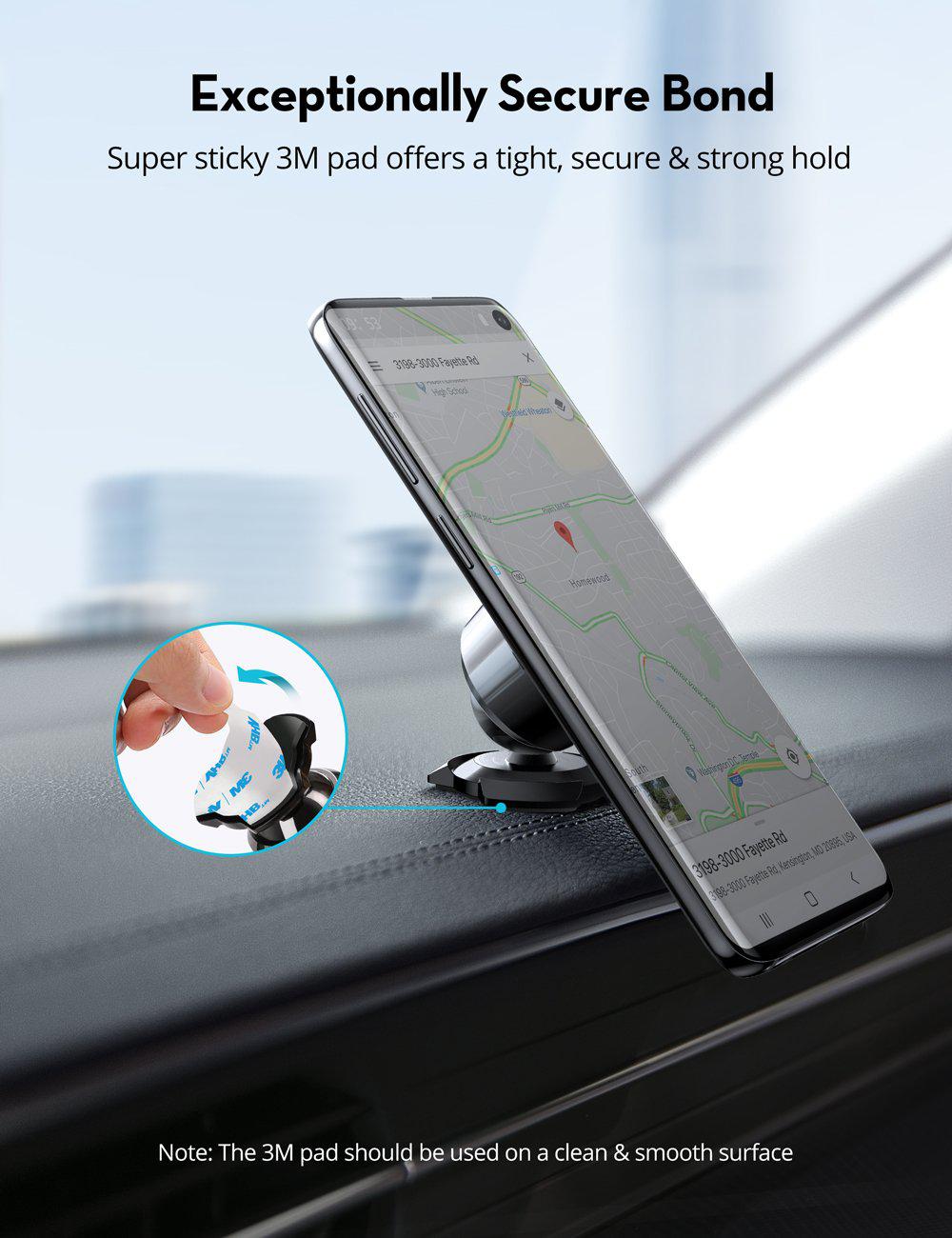 3M Adhesive Magnetic Car Phone Holder 360° Rotatable-RAVPower