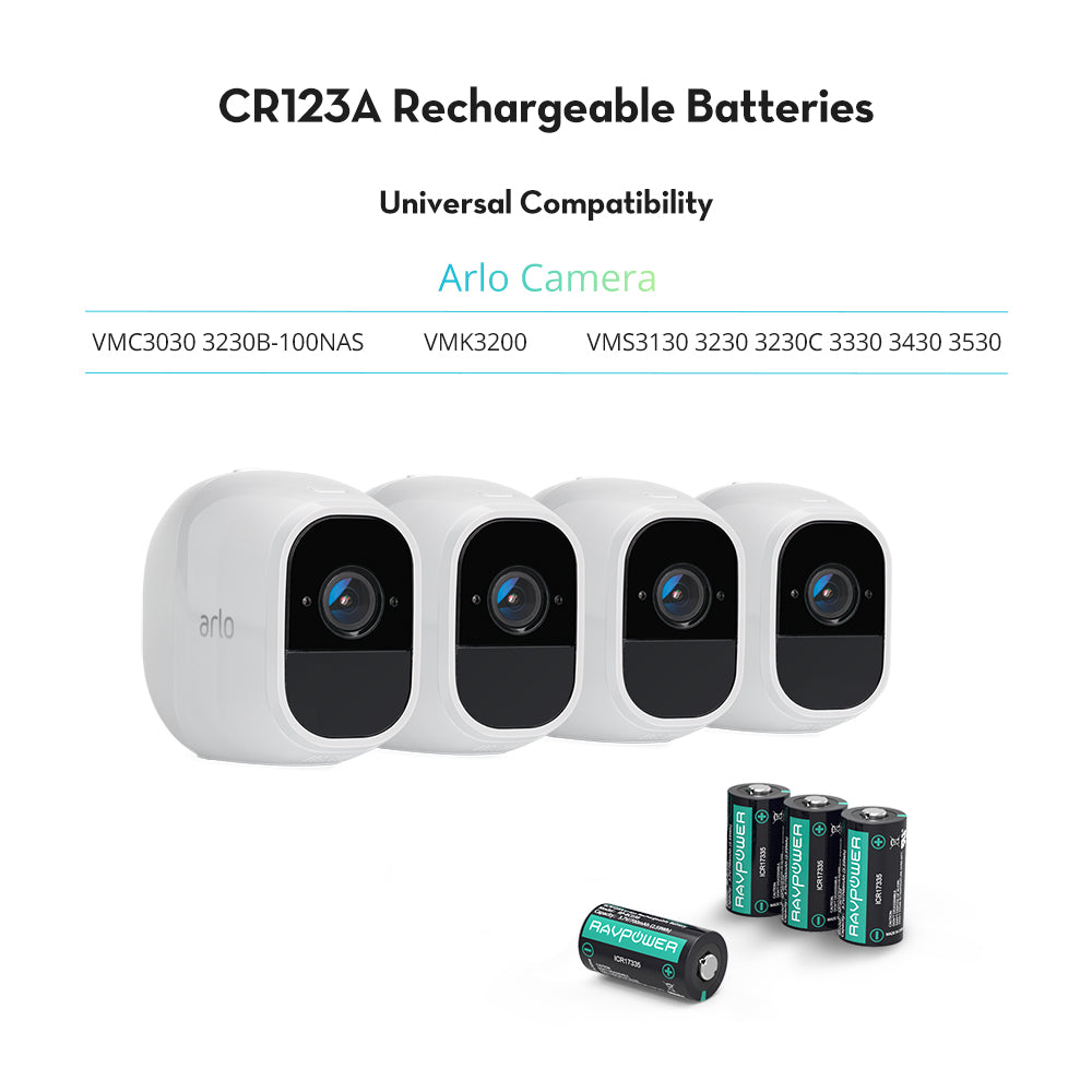 CR123A Rechargeable Battery With a USB Cable-RAVPower