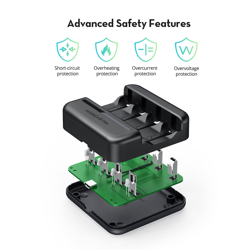 CR123A Rechargeable Battery With a USB Cable-RAVPower
