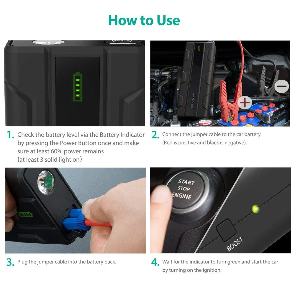 Car Jump Starter 1000A Peak-RAVPower