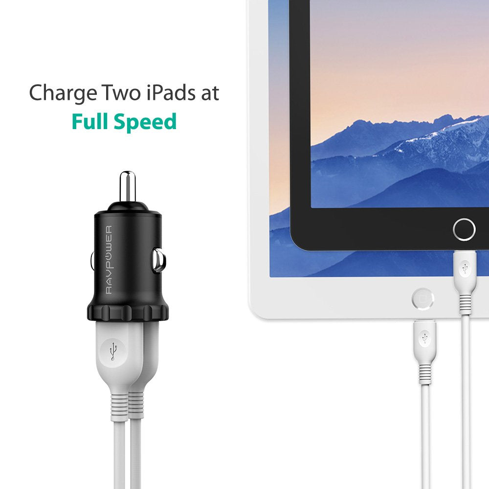 24W 4.8A Mini Dual USB Car Adapter 2-Port Car Charger-RAVPower
