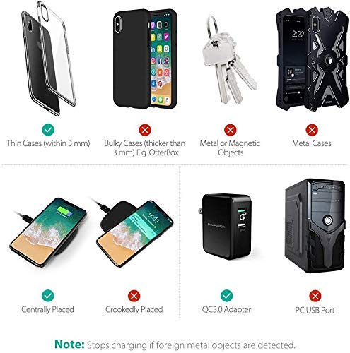 Fast Wireless Charger Qi-Certified 10W Charging Stand-RAVPower