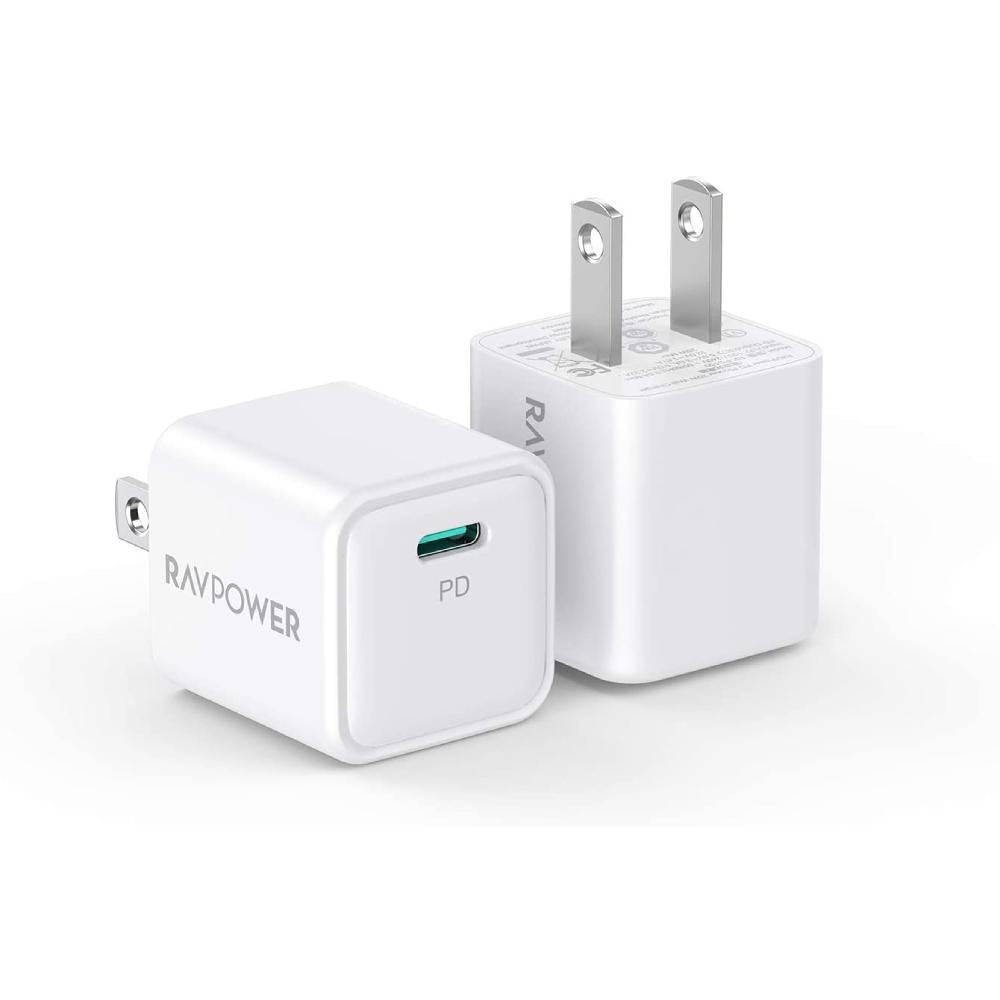 iPhone 12 Charger, 2-Pack 20W USB C PD Wall Charger-RAVPower