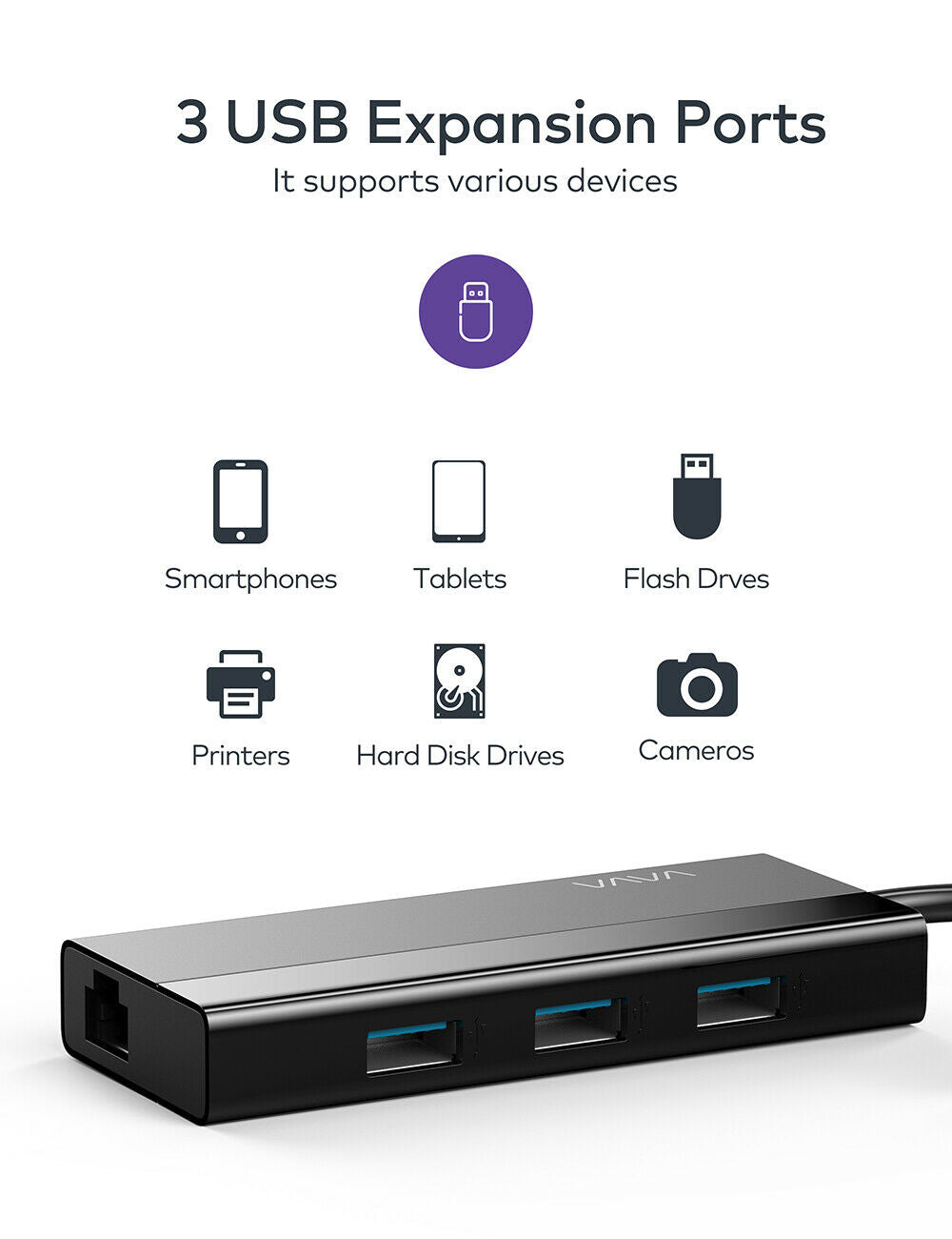 VAVA USB C 4-in-1 USB Hub Adapter