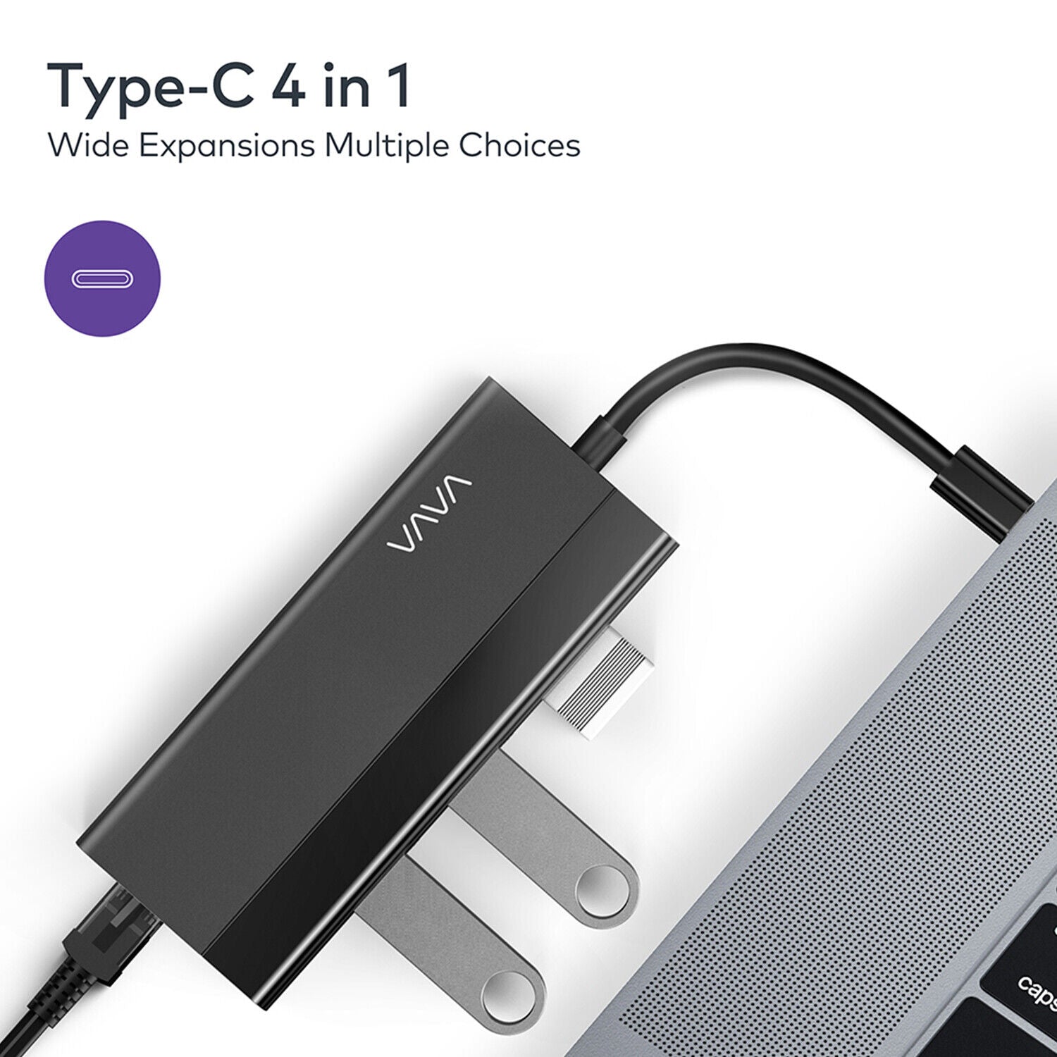 VAVA USB C 4-in-1 USB Hub Adapter