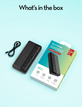 RAVPower RP-PB1229 PD Pioneer 20000mAh 20W Power Bank Black