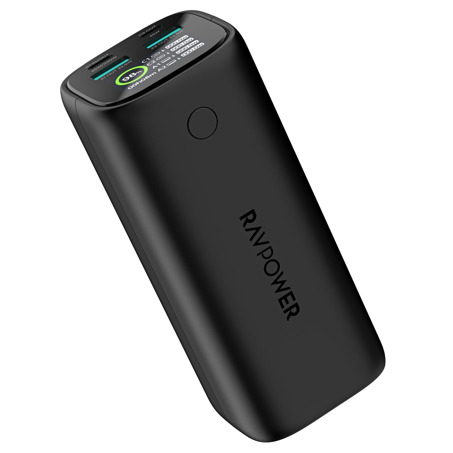 RAVPower RP-PB208Ultra PD Pioneer 20000mAh 100W Smart Digital Display Power Bank Black