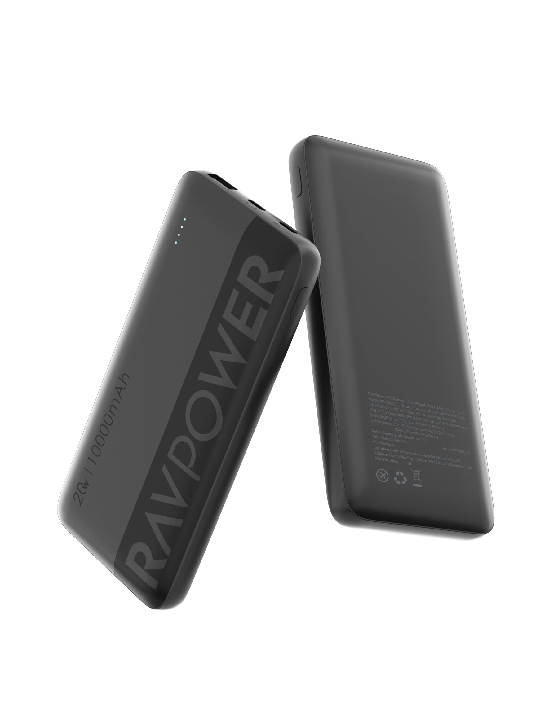 RAVPower RP-PB1228 PD Pioneer 10000mAh 20W Power Bank Black