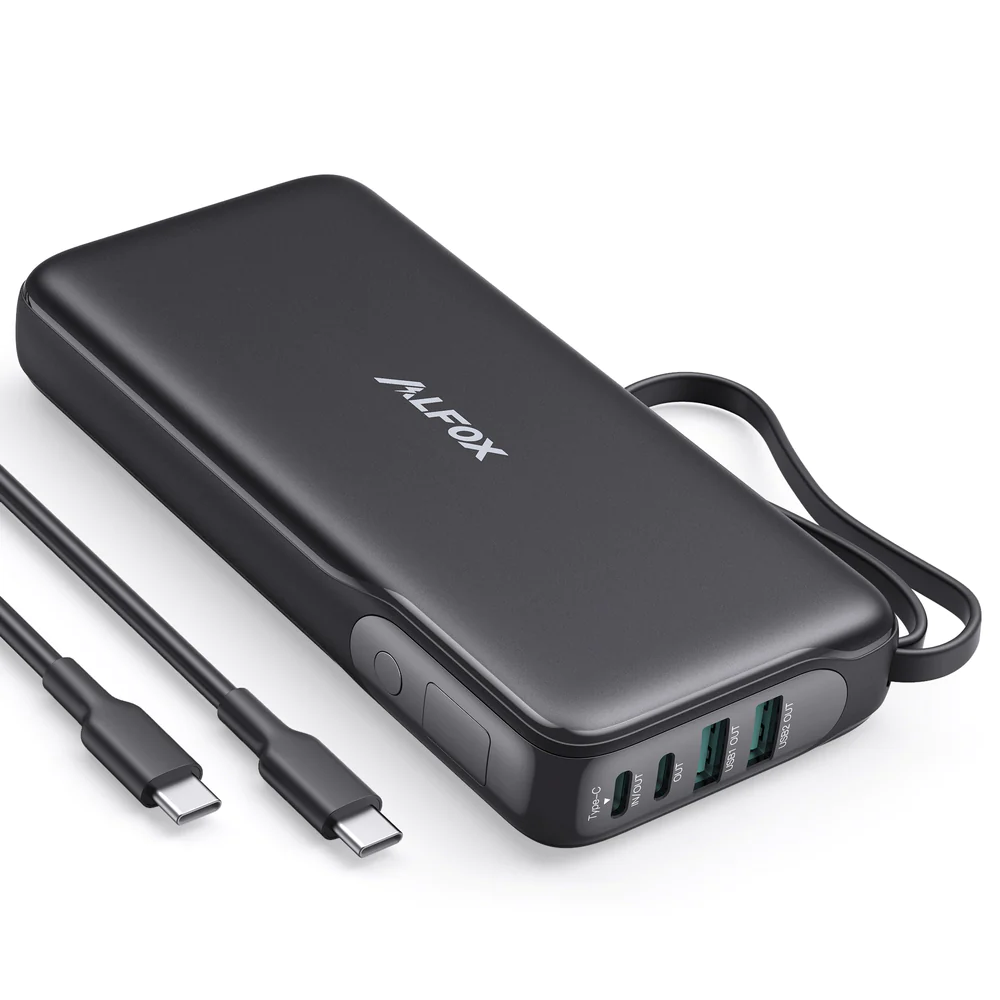 Alfox 10000mAh 20W PD3.0 + USB-C Mini Power Bank PB002