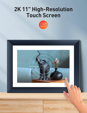 Evatronic 11 Inch Digital Photo Frame, 2K WiFi Smart Picture Frame, Touch Screen,