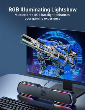 Evatronic Computer Speaker SK010, USB-Powered RGB Speakers