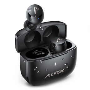 Alfox Bluetooth Earbuds BH002, IPX8 Waterproof and CVC 8.0 active noise cancellation technology (ANC)