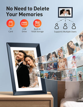 Evatronic 11 Inch Digital Photo Frame, 2K WiFi Smart Picture Frame, Touch Screen,