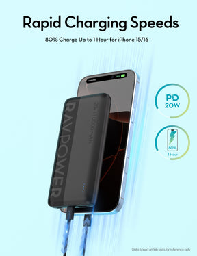 RAVPower RP-PB1228 PD Pioneer 10000mAh 20W Power Bank Black