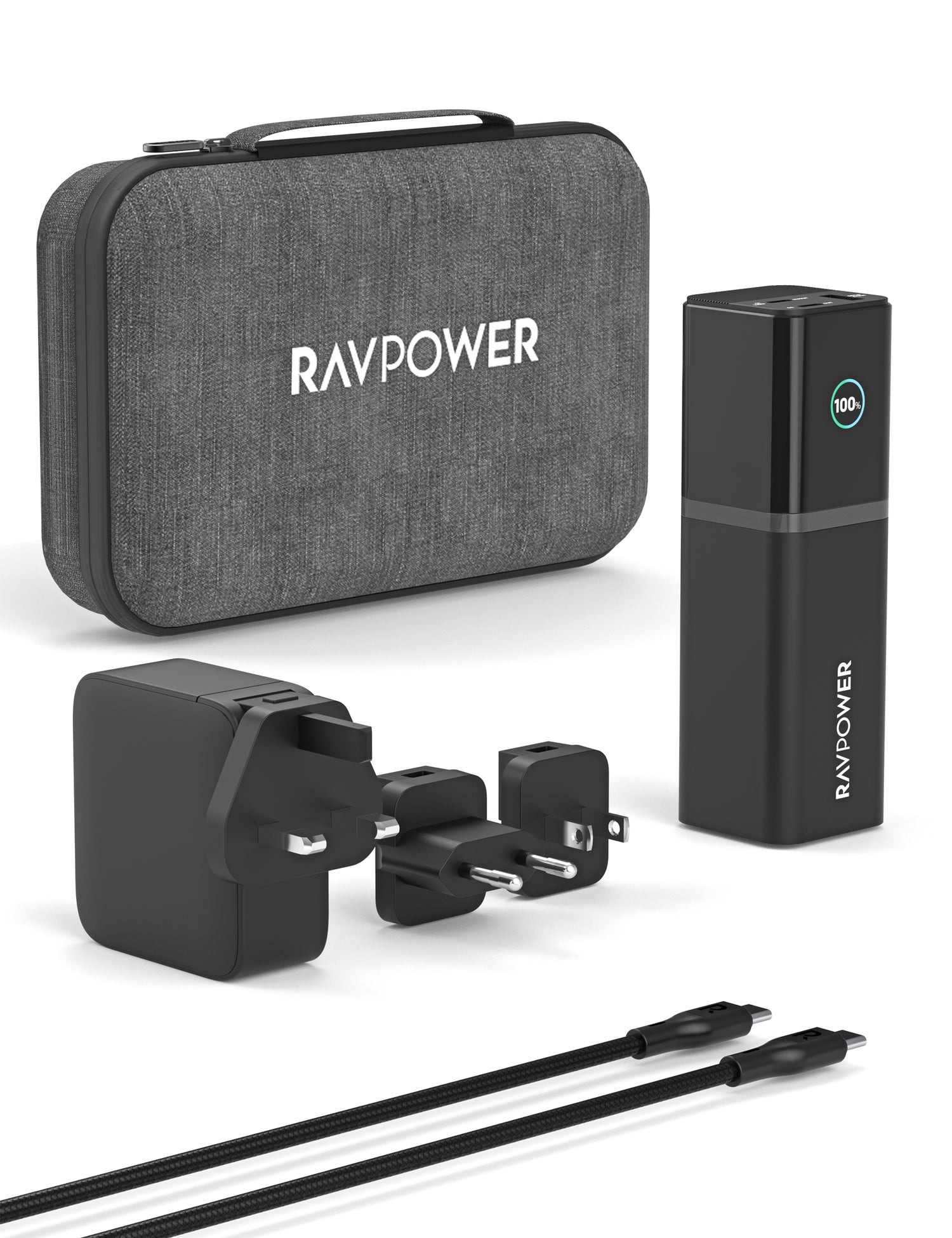 RAVPower RP-PB1243 140W USB-C Power Bank & Charger Combo | Ultra-Fast Travel Charging Solution