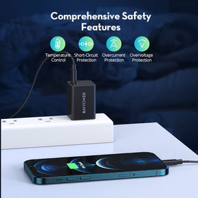 USB-C Charger, RAVPower 2-Pack 30W Power Delivery Wall Charging Adapter [GaN Tech]