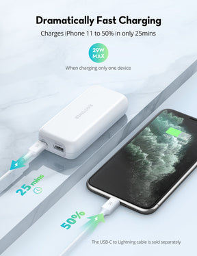 Ravpower 10000mAh Power Bank 20W USB C Portable Charger