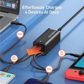 Evatronic ET-PC017 100W 4-Port Desktop PD 3.0 GaN PPS USB Charging Station