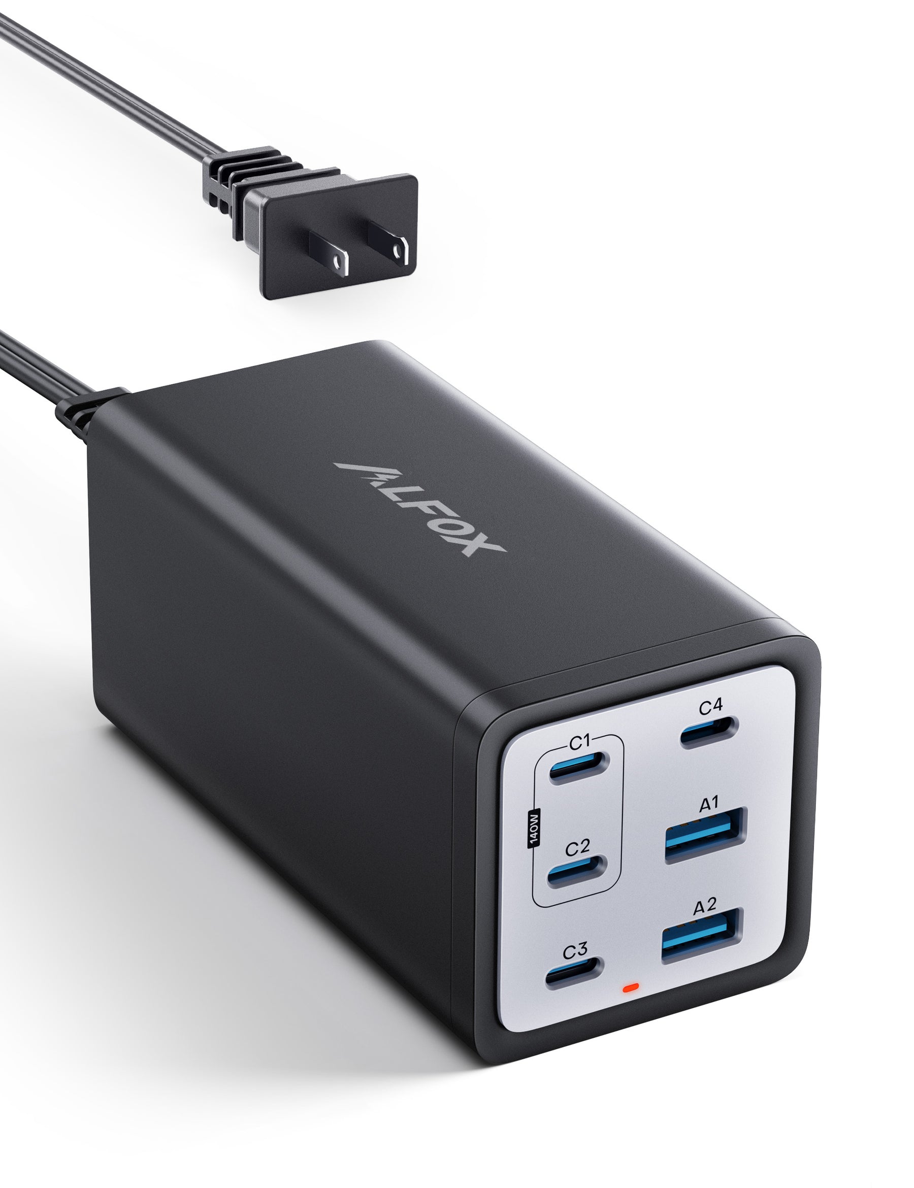 Ugreen -Nexode USB-A+2*USB-C 140W GaN Fast Charger+USB-C Cable wht