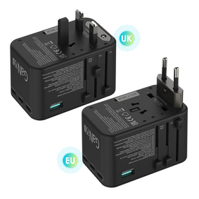 RAVPower RP-PC1043 GaN 75W Travel Adapter 6-Port PD Power Charger with 1 AC, 3 USB-C and 2 USB-A Ports