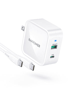 RAVPower PD 30W 2-Port USB C Fast Charger 2024