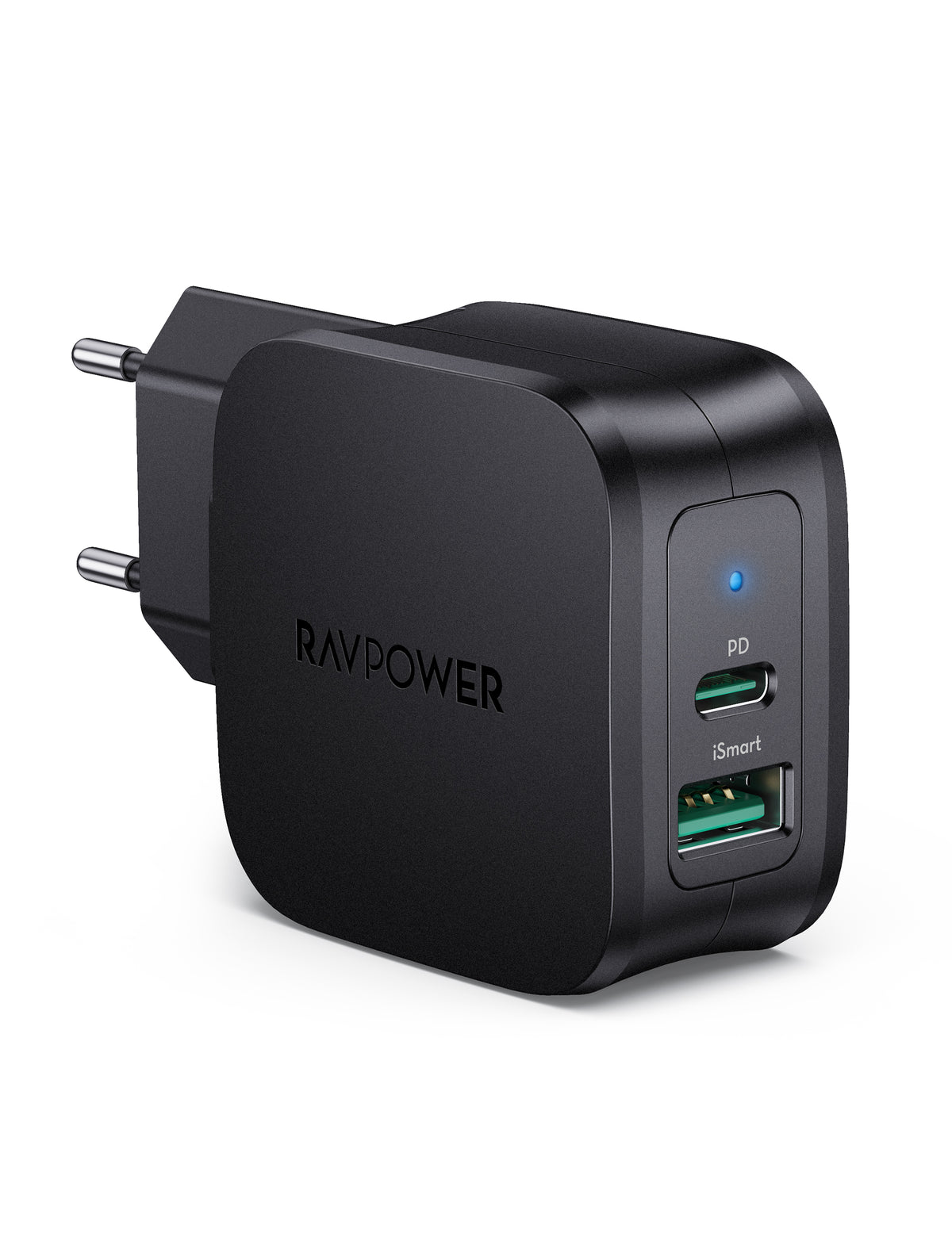 RAVPower European Travel Charger PD 30W 2-Port USB C