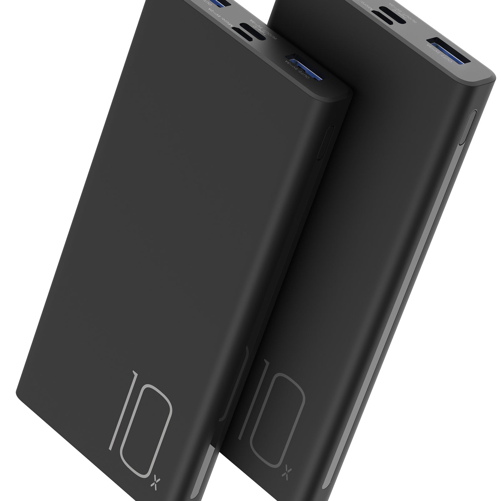 RAVPower AF-PB010 batterie externe 10 000 mAh 15 W avec charge USB‑C 5 V 3 A, lot de 2