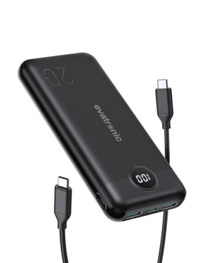 Evatronic 20000mAh PD 20W 3-Port USB C Power Bank PB012