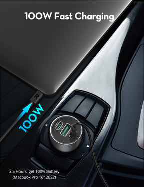 RAVPower PD 100W 3-Port USB Car Charger RP-VC1011