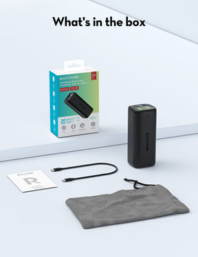 RAVPower RP-PB208Ultra PD Pioneer 20000mAh 100W Smart Digital Display Power Bank Black