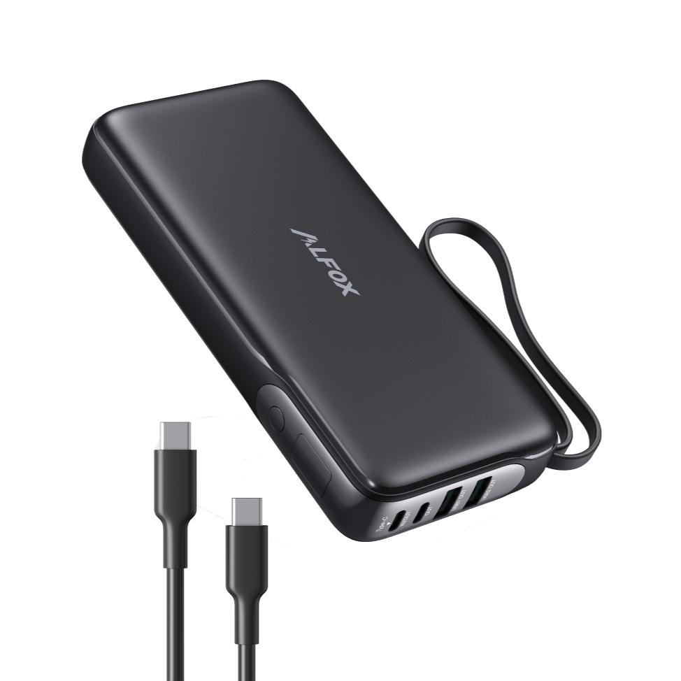 Alfox AF-PB009 Upgraded 20000mAh 65W 4-Port PD Fast Charging Power Bank