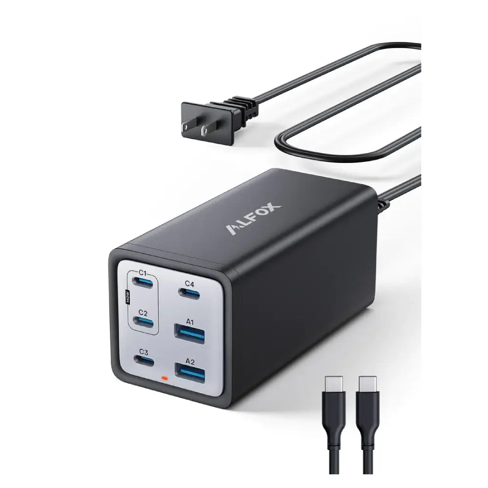 RAVPower USB C Charger 65W 4-Port Desktop USB Charging Station PC136