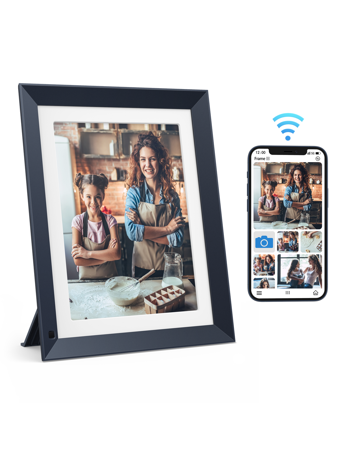 Evatronic 11 Inch Digital Photo Frame, 2K WiFi Smart Picture Frame, Touch Screen,