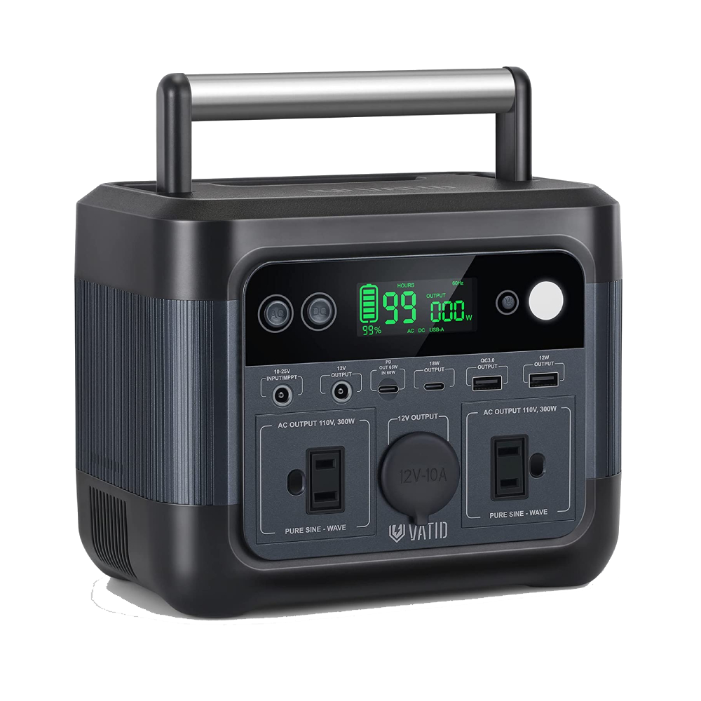 VATID Portable Power Generator,300W 296Wh,2.8hrs 100% Recharge