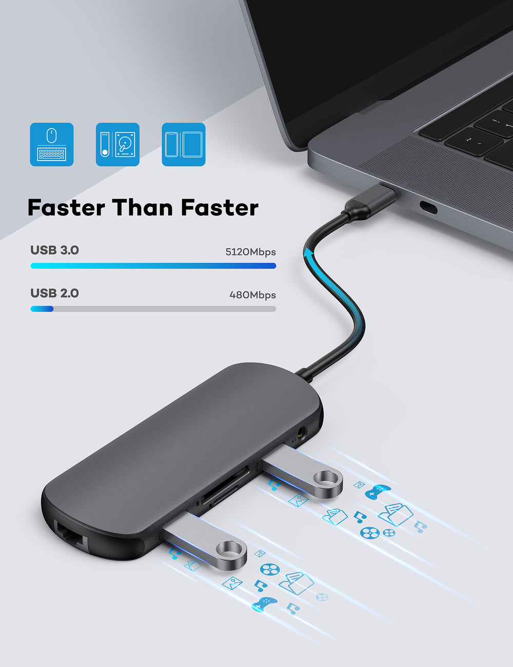 HooToo USBC Hub UC011, 8in1 USBC Adaptor