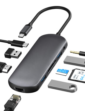 HooToo USB-C Hub UC011, 8-in-1 USB-C Adaptor