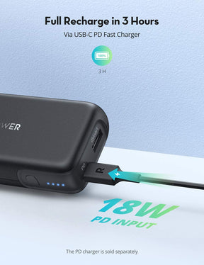 PD/QC 10000mAh Power Bank 20W USB C Portable Charger for iPhone12-RAVPower