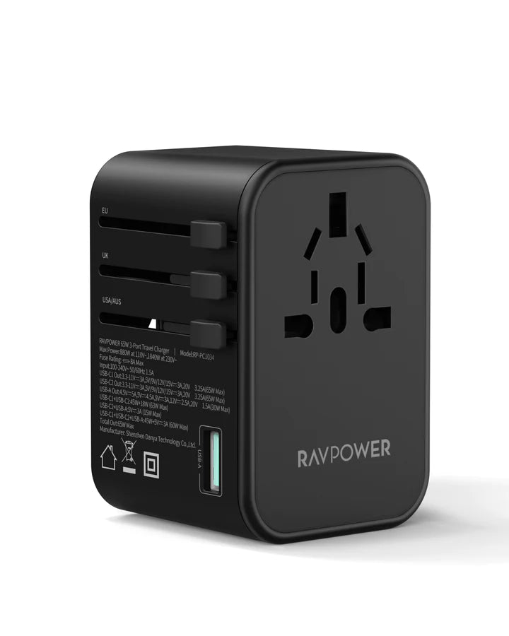 RAVPOWER 4 Ports Usb Quick Charge 3.0 Car Charger 54W 4-Port Car Adapt –  CASE RACE