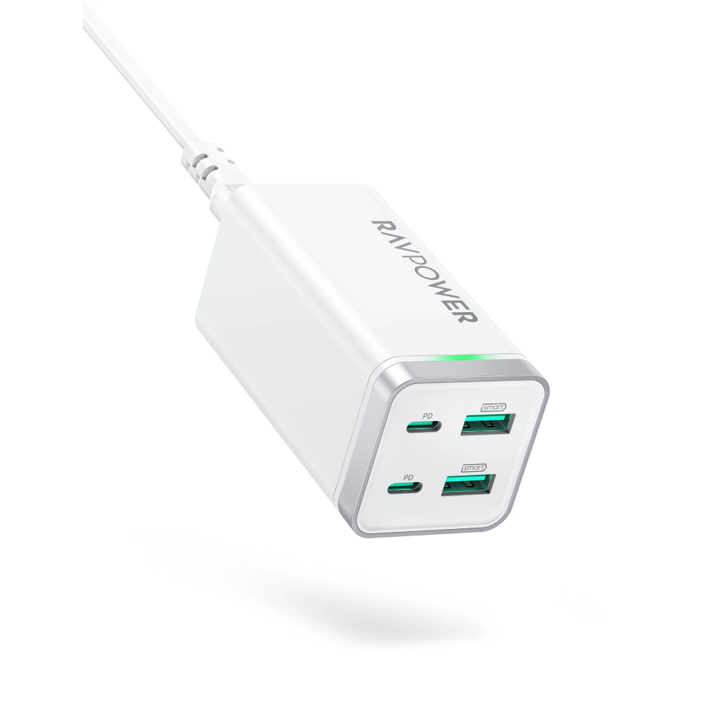 Ravpower 65W 4-Port GaN Tech USB C Desktop Charger 2024